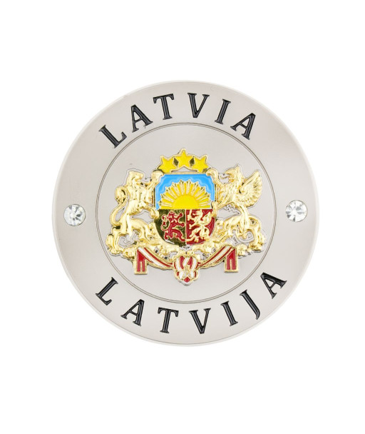 Latvijas ģerboņa apaļš magnēts